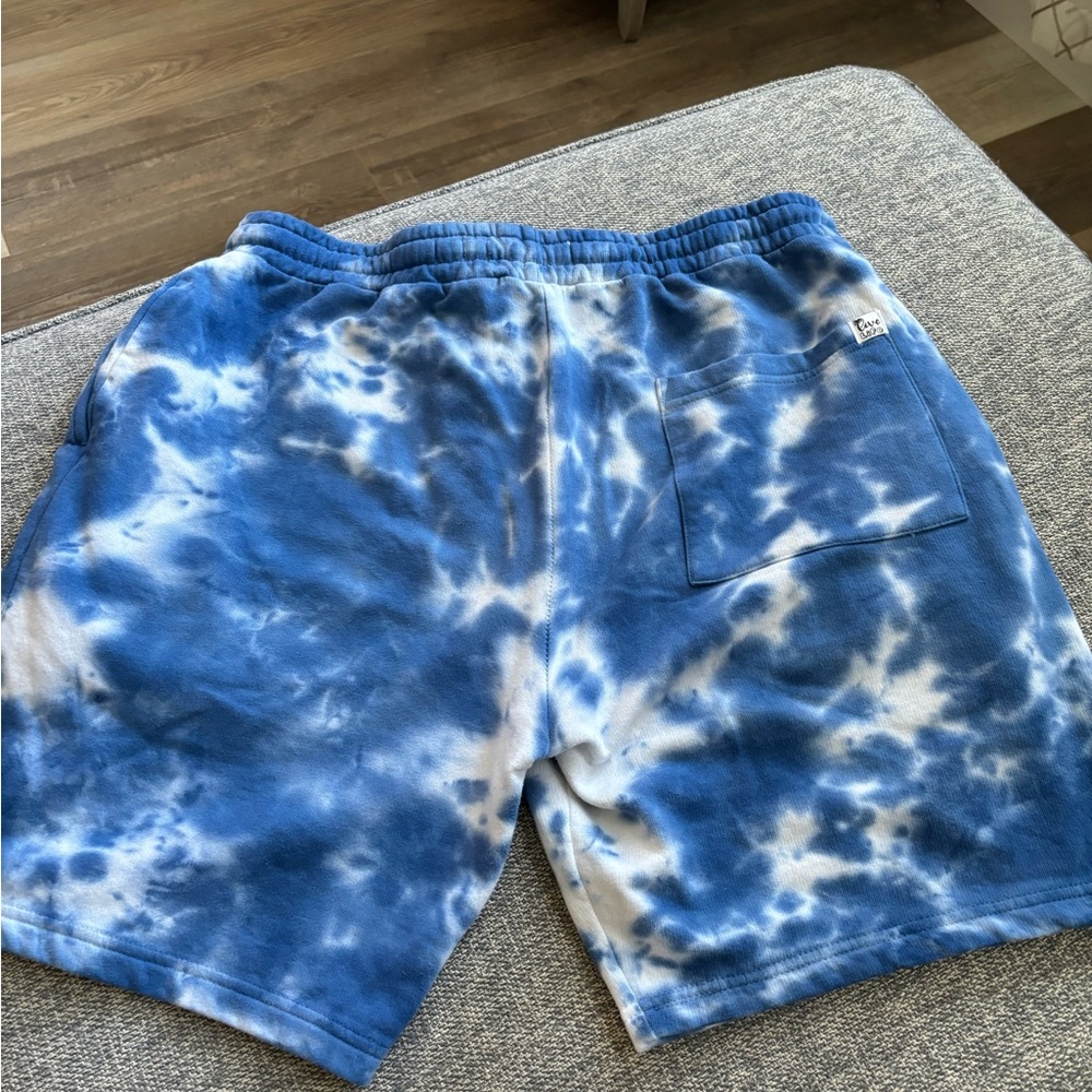 Denim & Flower Blue Tie-Dye Men's Shorts